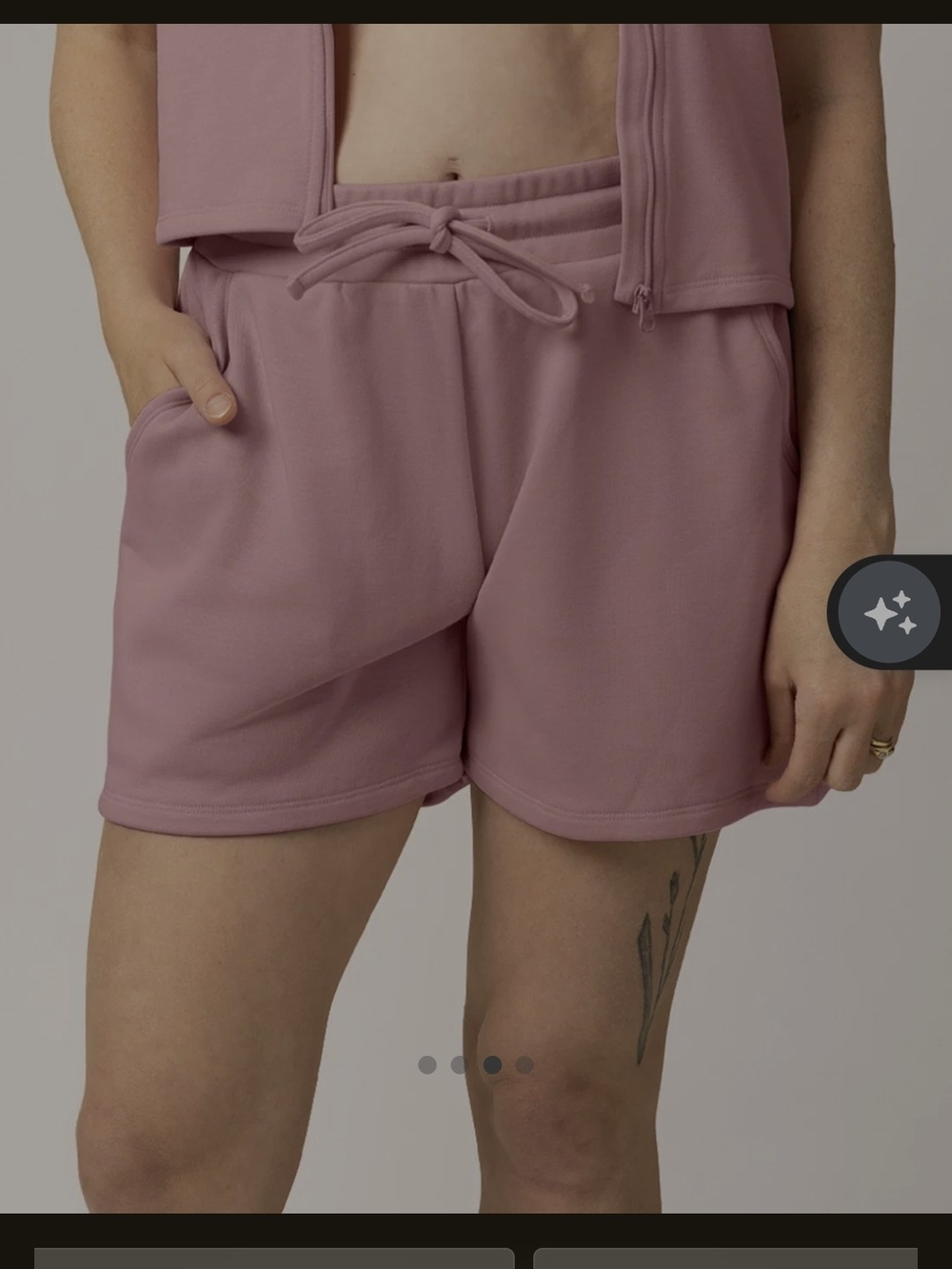 Kindred Bravely Drawstring Lounge Shorts in Dusty Rose